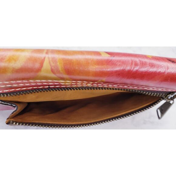 PATRICIA NASH Women's Leather Envelope Clutch Purse Floral Spring Multicolor GUC - Picture 9 of 16